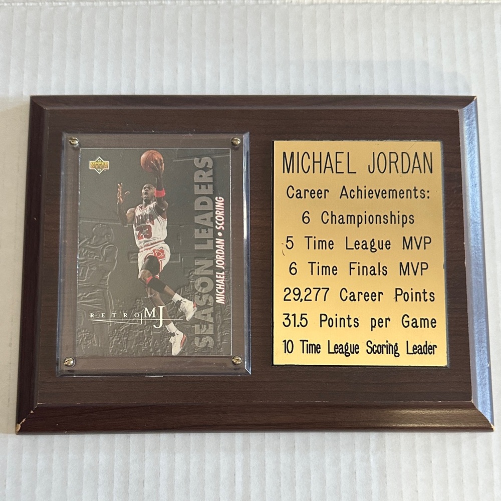 Classic Brown Picture Frame with Michael Jordan Tribute